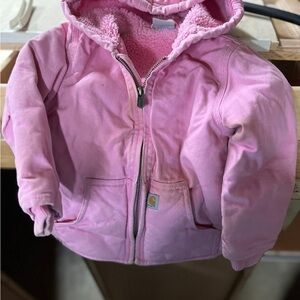Carhartt Kids Light Pink jacket and bibs